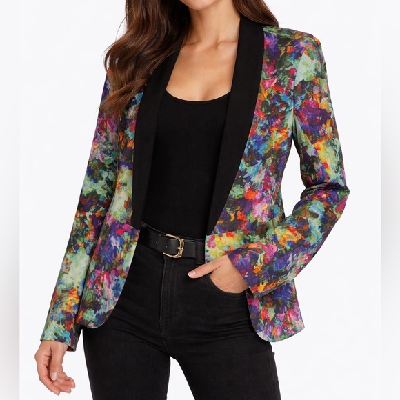Petticoat Alley Jackets & Blazers - Petticoat Alley Multicolor Floral Blazer